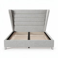 Fabric upholstered bed frame with storage - 200 x 160 x 100cm