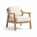 Wooden armchair with soft cushion for living room - 80 x 75 x 80cm