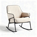 Rocking chair with metal frame and fabric upholstery - 70 x 75 x 85cm