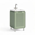 Green bathroom cabinet with sink - plastic, 50 x 40 x 85cm