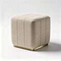 Textured fabric ottoman for living room decor - 40 x 40 x 40cm